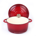 enamel cast iron cookware thermal casserole dish with round Loop handle